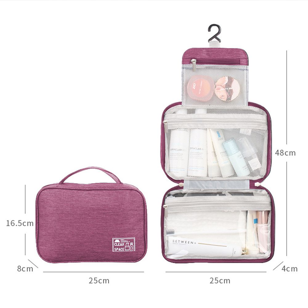 Travel Toiletry Bags Large Makeup Cosmetic Case Organizer with Hanging Hook