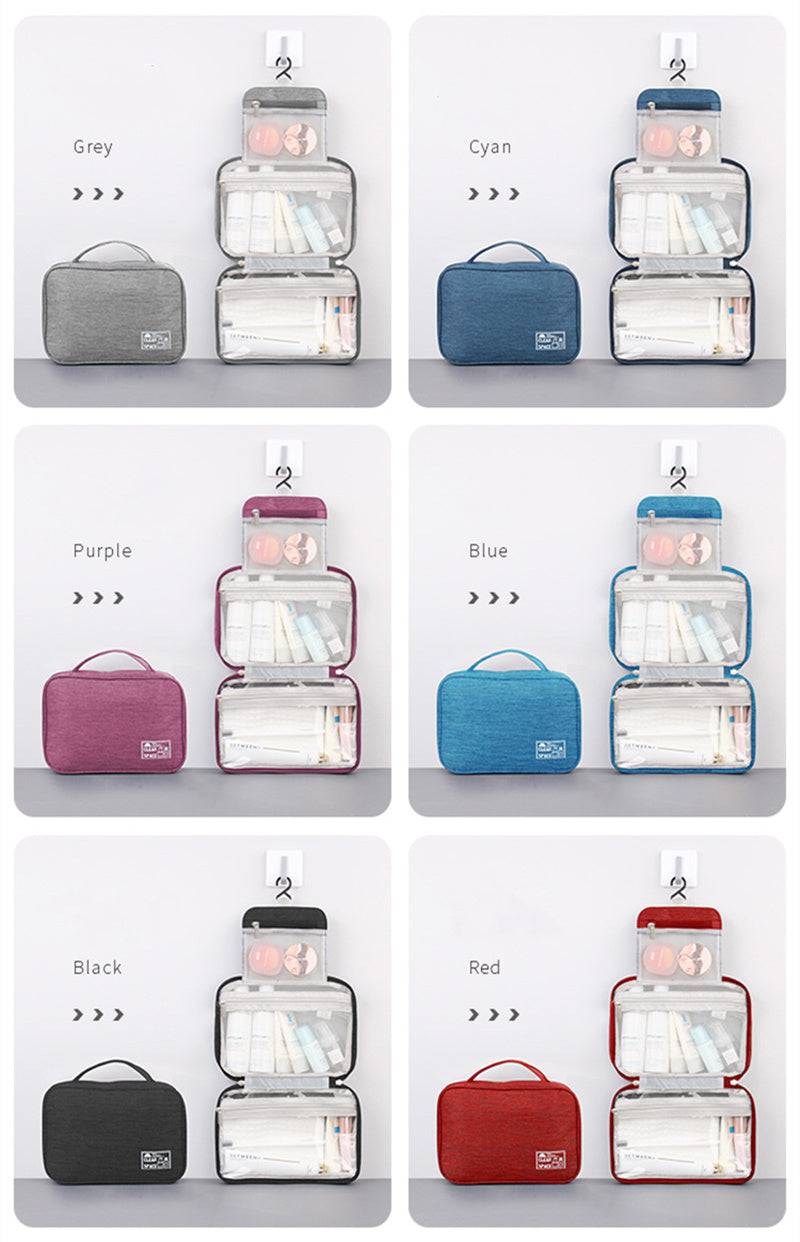 Travel Toiletry Bags Large Makeup Cosmetic Case Organizer with Hanging Hook