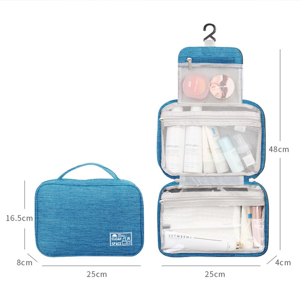 Travel Toiletry Bags Large Makeup Cosmetic Case Organizer with Hanging Hook