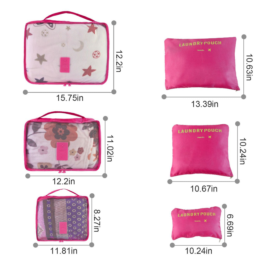 9Pcs/Set Clothes Storage Bags Water-Resistant Travel Luggage Organizer Clothing Packing Cubes for Blouse Hosiery Stocking Underwear
