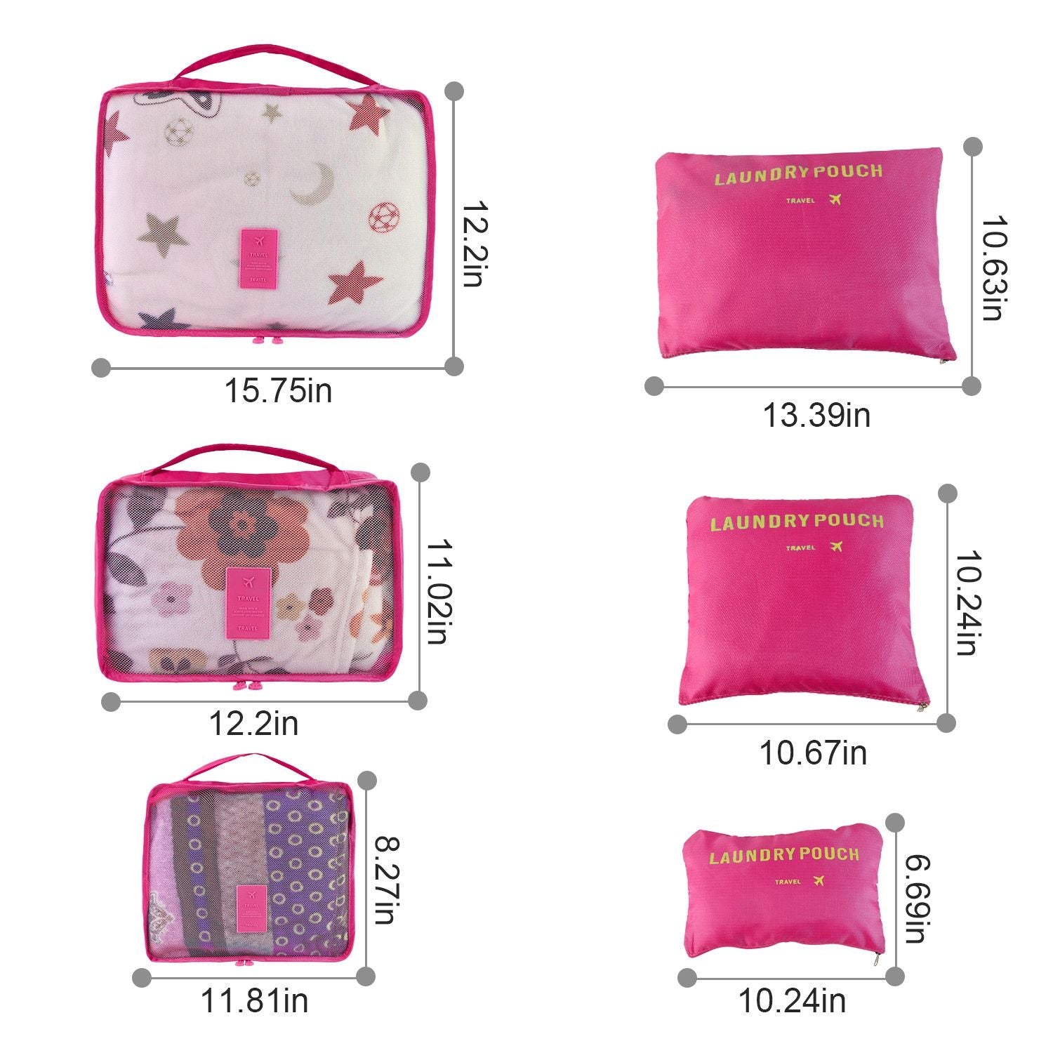 9Pcs/Set Clothes Storage Bags Water-Resistant Travel Luggage Organizer Clothing Packing Cubes for Blouse Hosiery Stocking Underwear