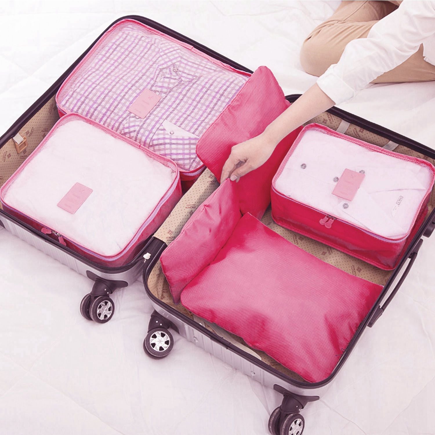 9Pcs/Set Clothes Storage Bags Water-Resistant Travel Luggage Organizer Clothing Packing Cubes for Blouse Hosiery Stocking Underwear