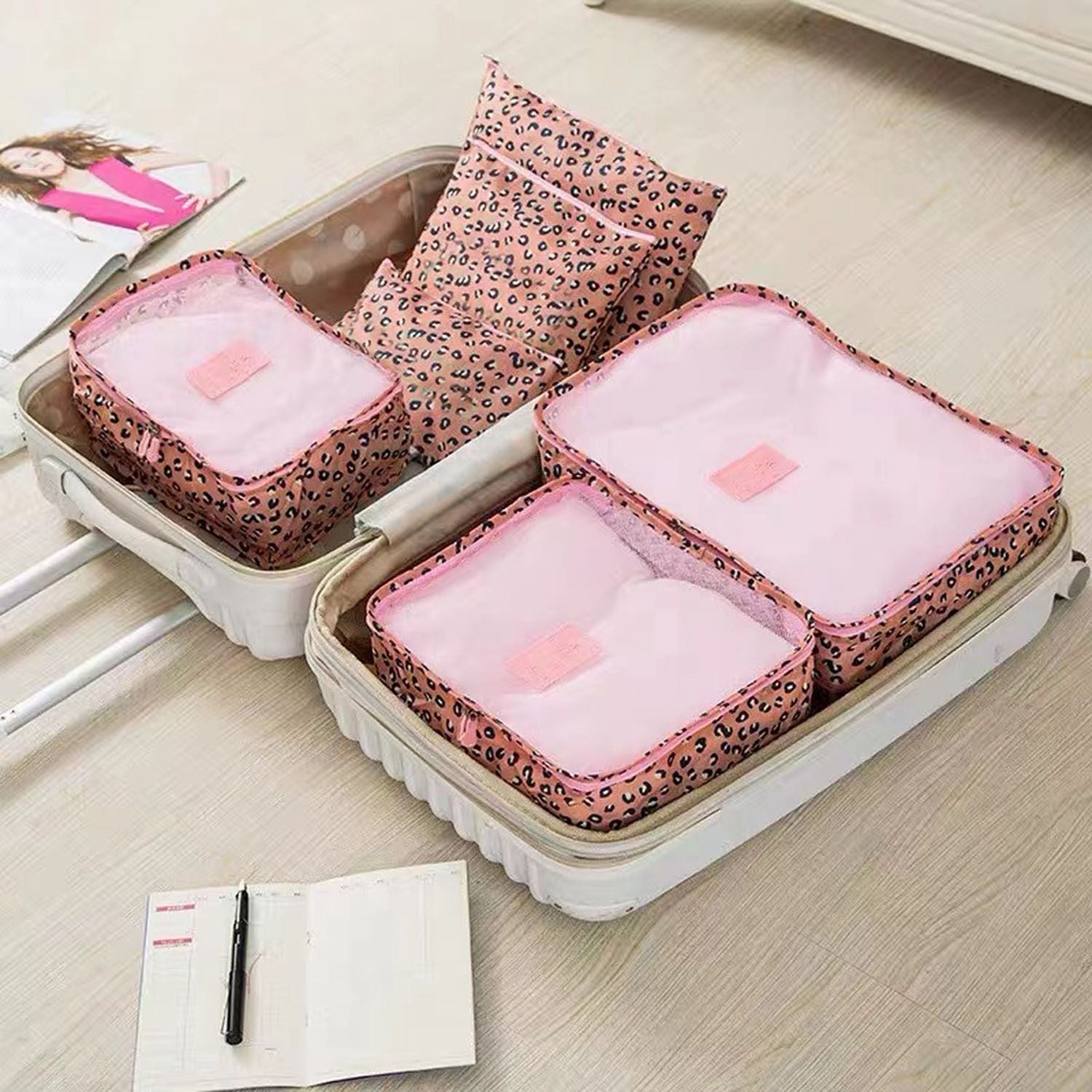 9Pcs/Set Clothes Storage Bags Water-Resistant Travel Luggage Organizer Clothing Packing Cubes for Blouse Hosiery Stocking Underwear