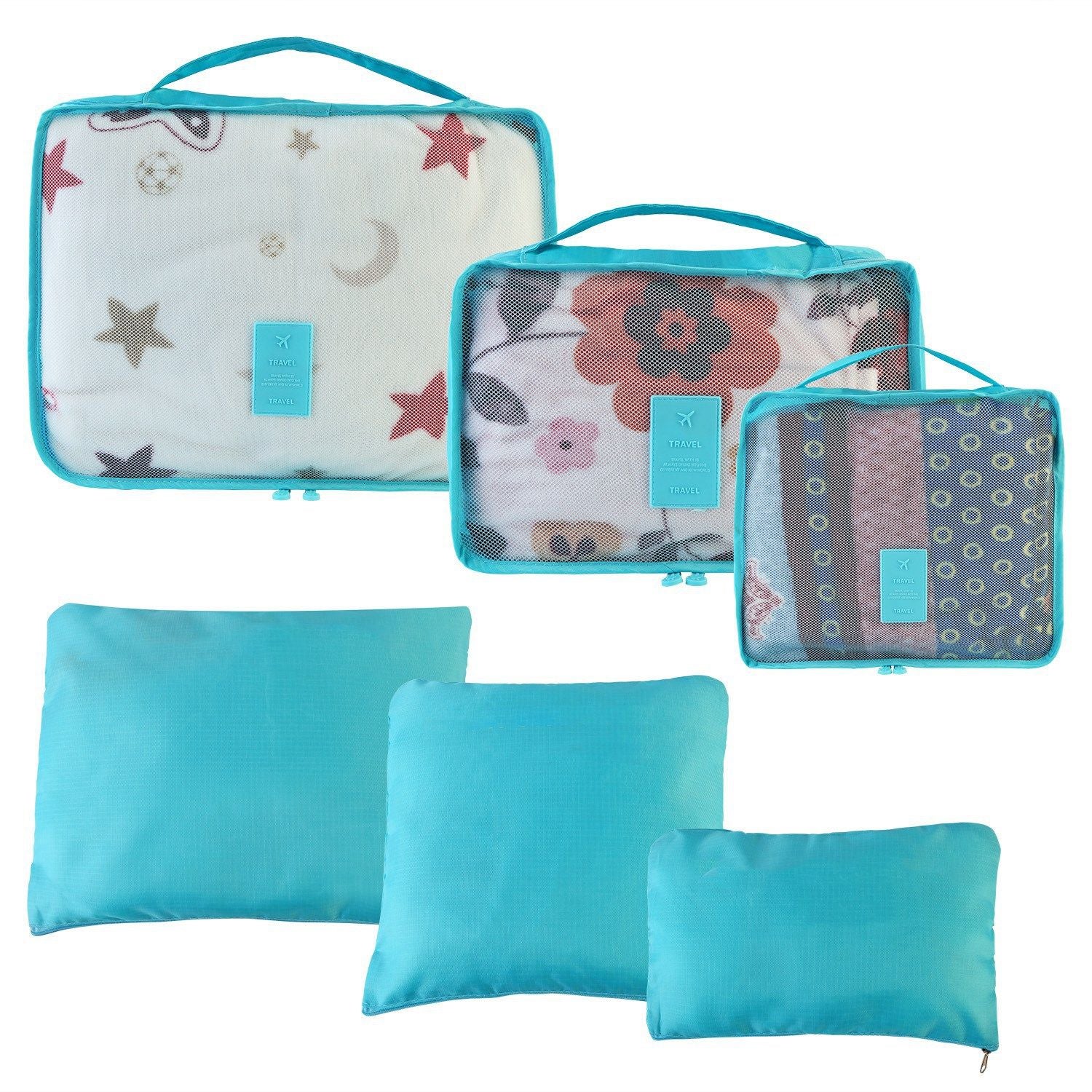 9Pcs/Set Clothes Storage Bags Water-Resistant Travel Luggage Organizer Clothing Packing Cubes for Blouse Hosiery Stocking Underwear