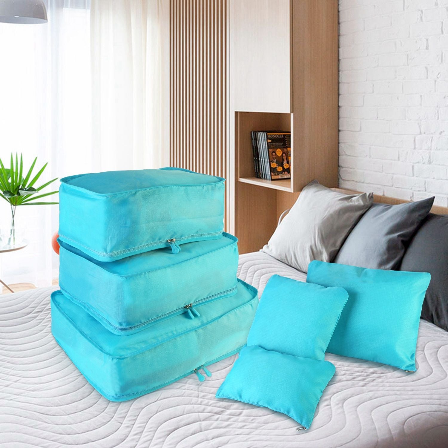 9Pcs/Set Clothes Storage Bags Water-Resistant Travel Luggage Organizer Clothing Packing Cubes for Blouse Hosiery Stocking Underwear