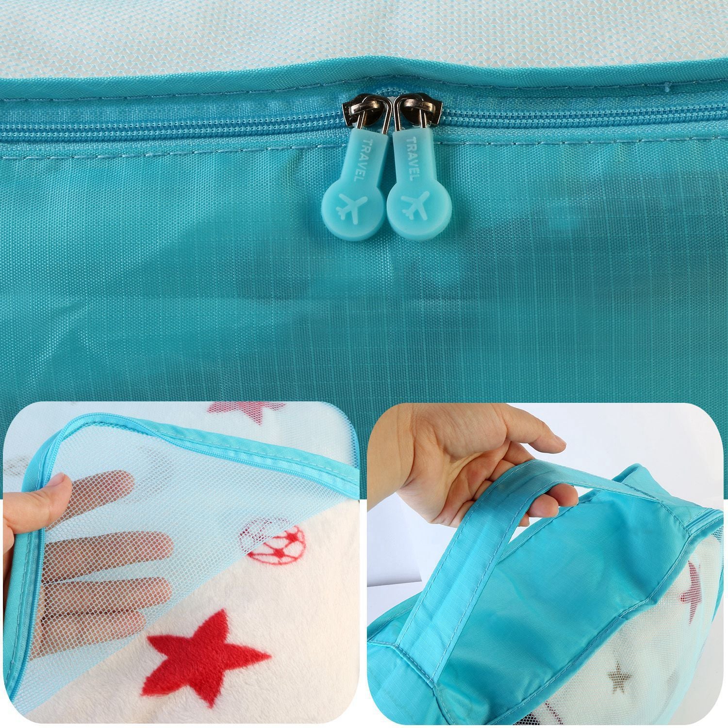 9Pcs/Set Clothes Storage Bags Water-Resistant Travel Luggage Organizer Clothing Packing Cubes for Blouse Hosiery Stocking Underwear