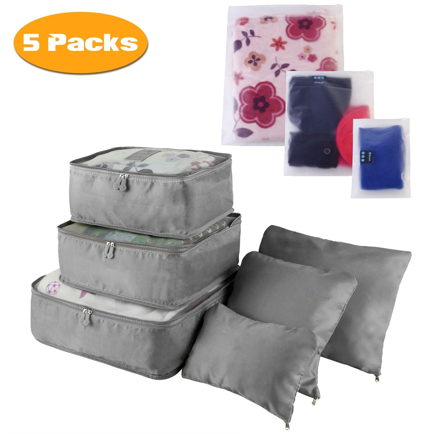 9Pcs/Set Clothes Storage Bags Water-Resistant Travel Luggage Organizer Clothing Packing Cubes for Blouse Hosiery Stocking Underwear
