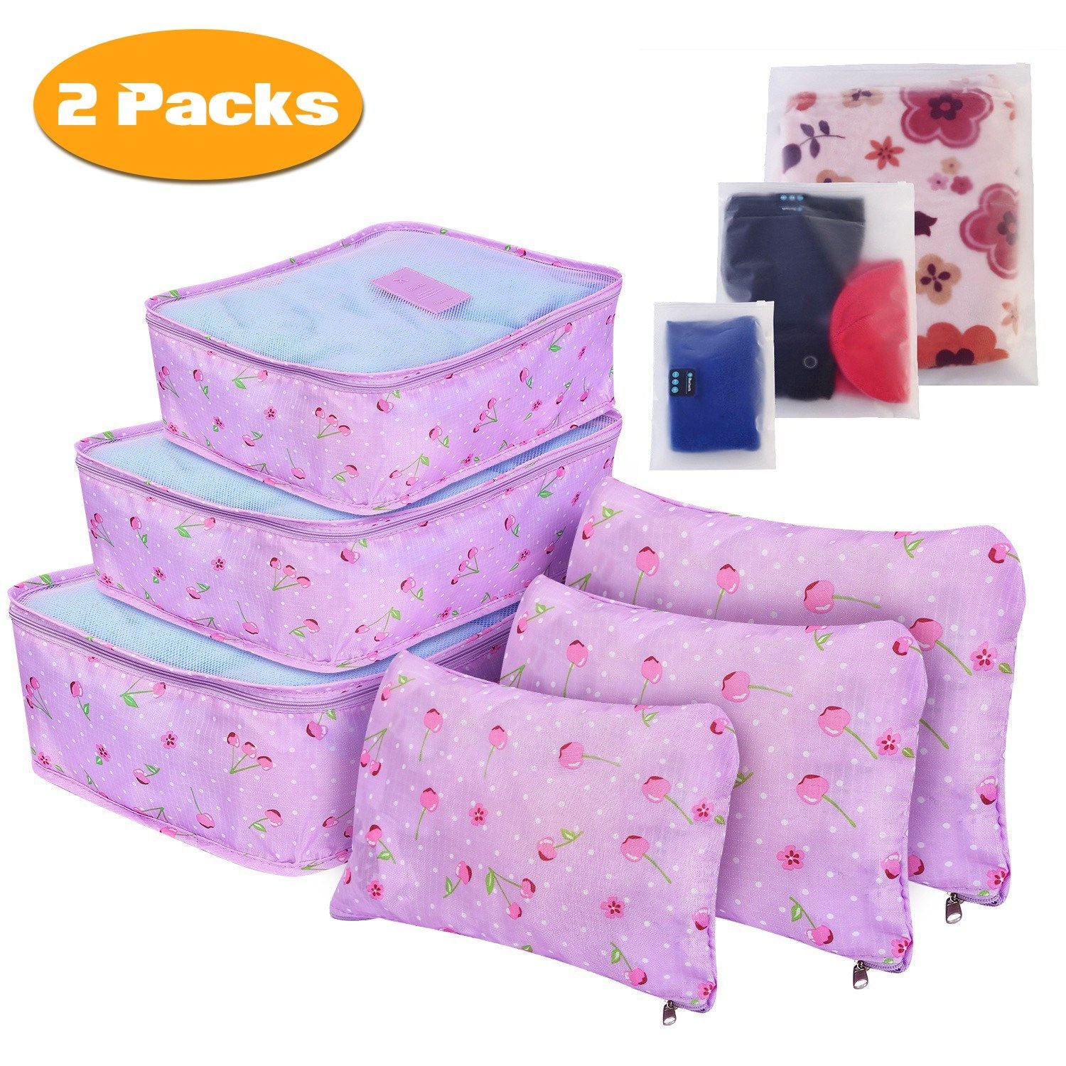 9Pcs/Set Clothes Storage Bags Water-Resistant Travel Luggage Organizer Clothing Packing Cubes for Blouse Hosiery Stocking Underwear
