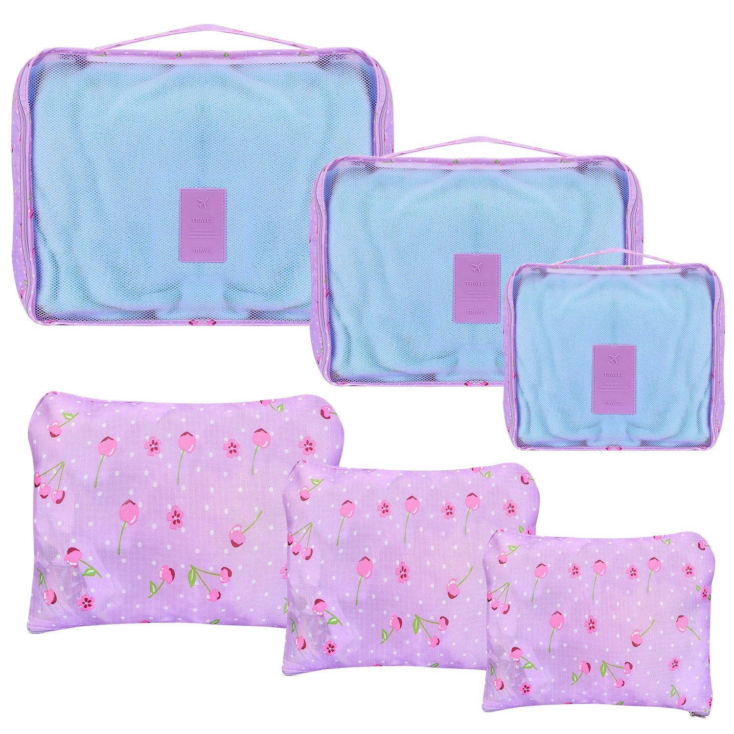 9Pcs/Set Clothes Storage Bags Water-Resistant Travel Luggage Organizer Clothing Packing Cubes for Blouse Hosiery Stocking Underwear