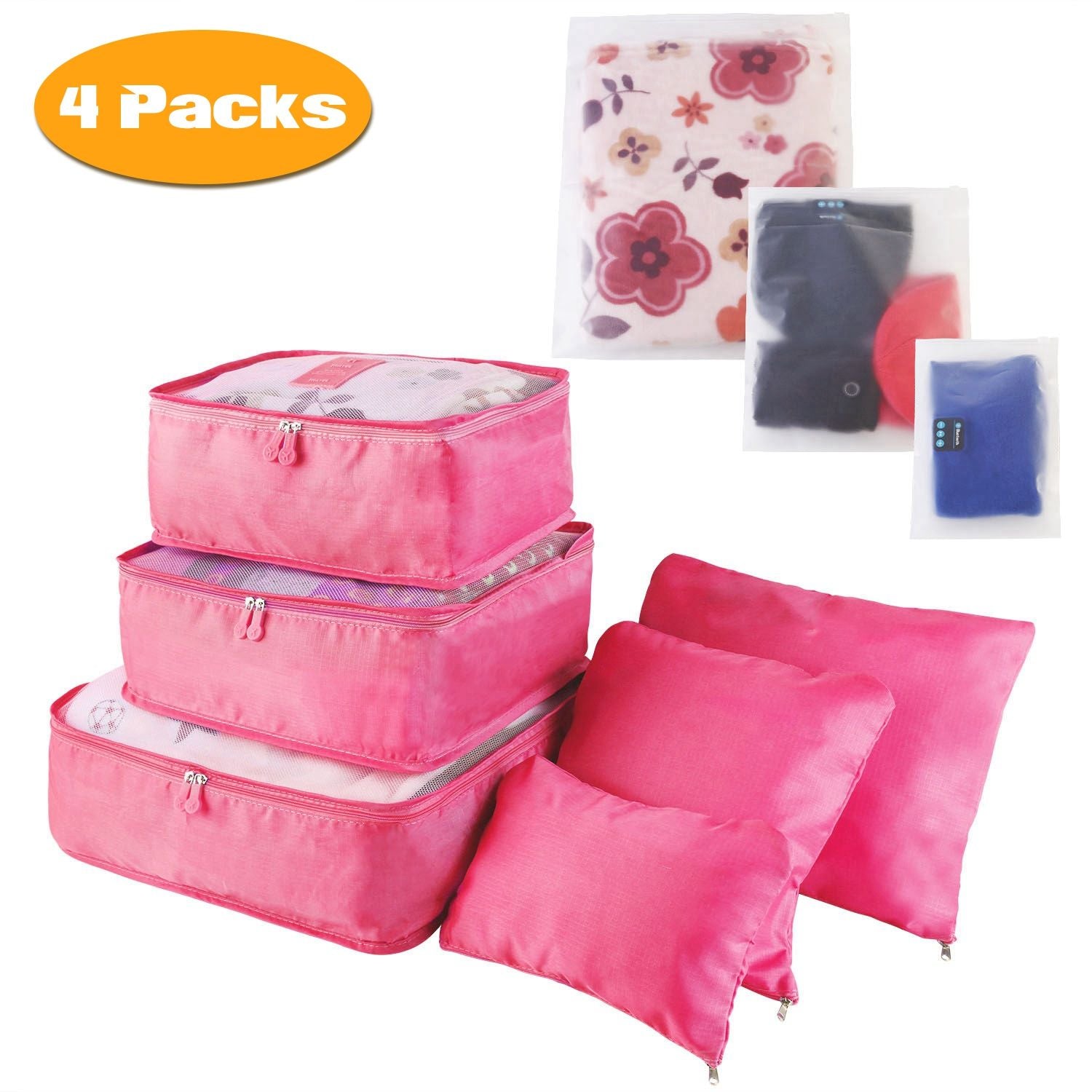 9Pcs/Set Clothes Storage Bags Water-Resistant Travel Luggage Organizer Clothing Packing Cubes for Blouse Hosiery Stocking Underwear