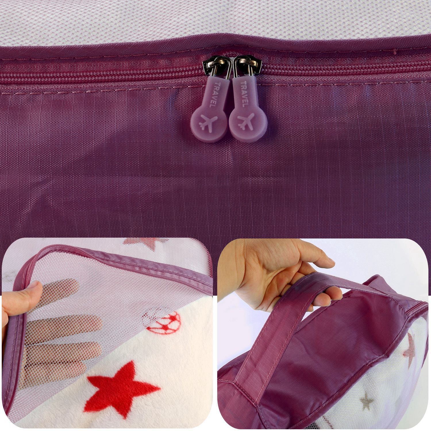 9Pcs/Set Clothes Storage Bags Water-Resistant Travel Luggage Organizer Clothing Packing Cubes for Blouse Hosiery Stocking Underwear