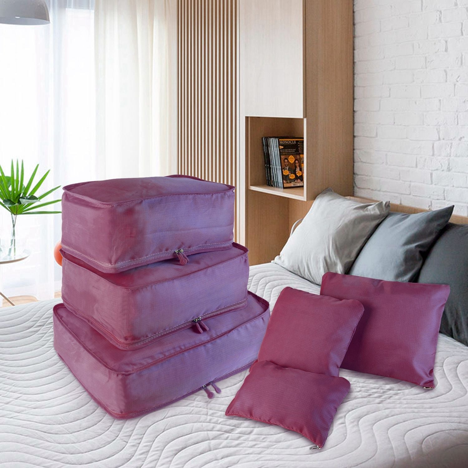 9Pcs/Set Clothes Storage Bags Water-Resistant Travel Luggage Organizer Clothing Packing Cubes for Blouse Hosiery Stocking Underwear