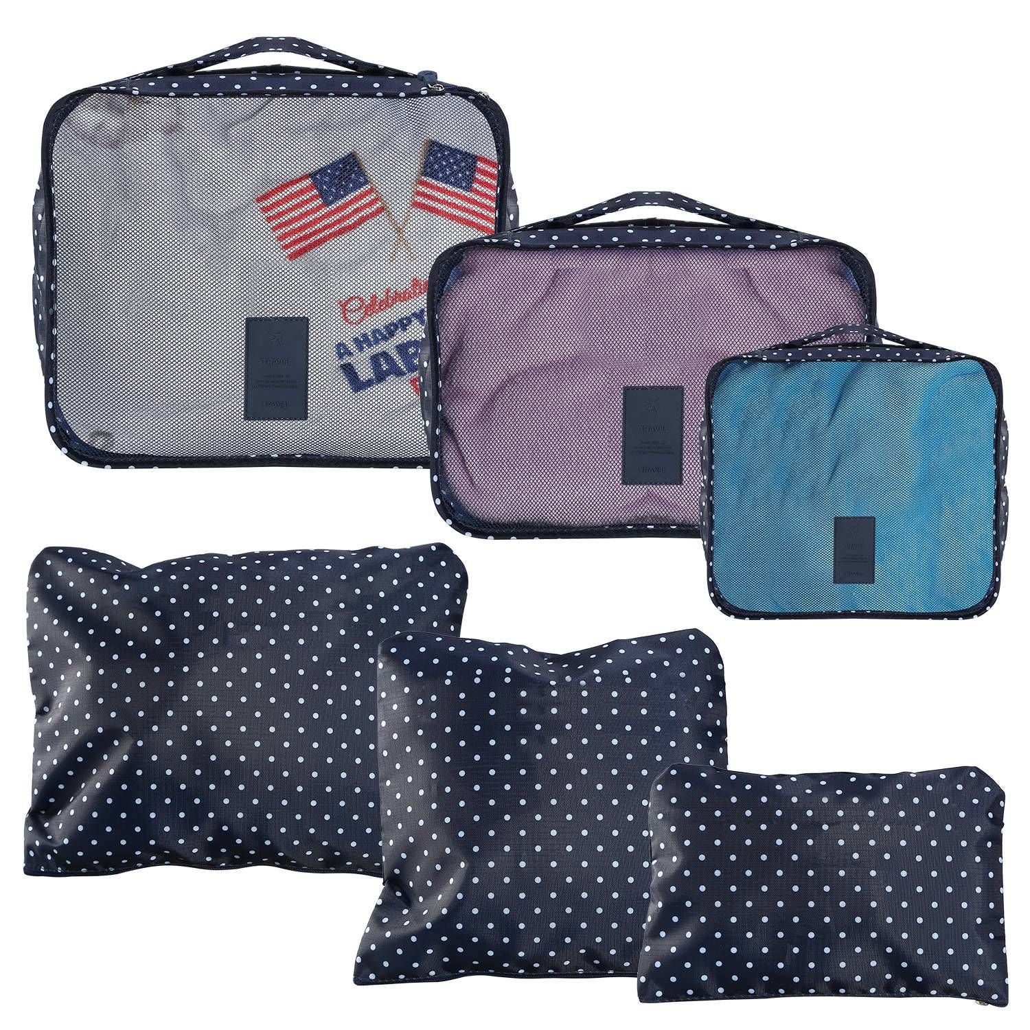 9Pcs/Set Clothes Storage Bags Water-Resistant Travel Luggage Organizer Clothing Packing Cubes for Blouse Hosiery Stocking Underwear