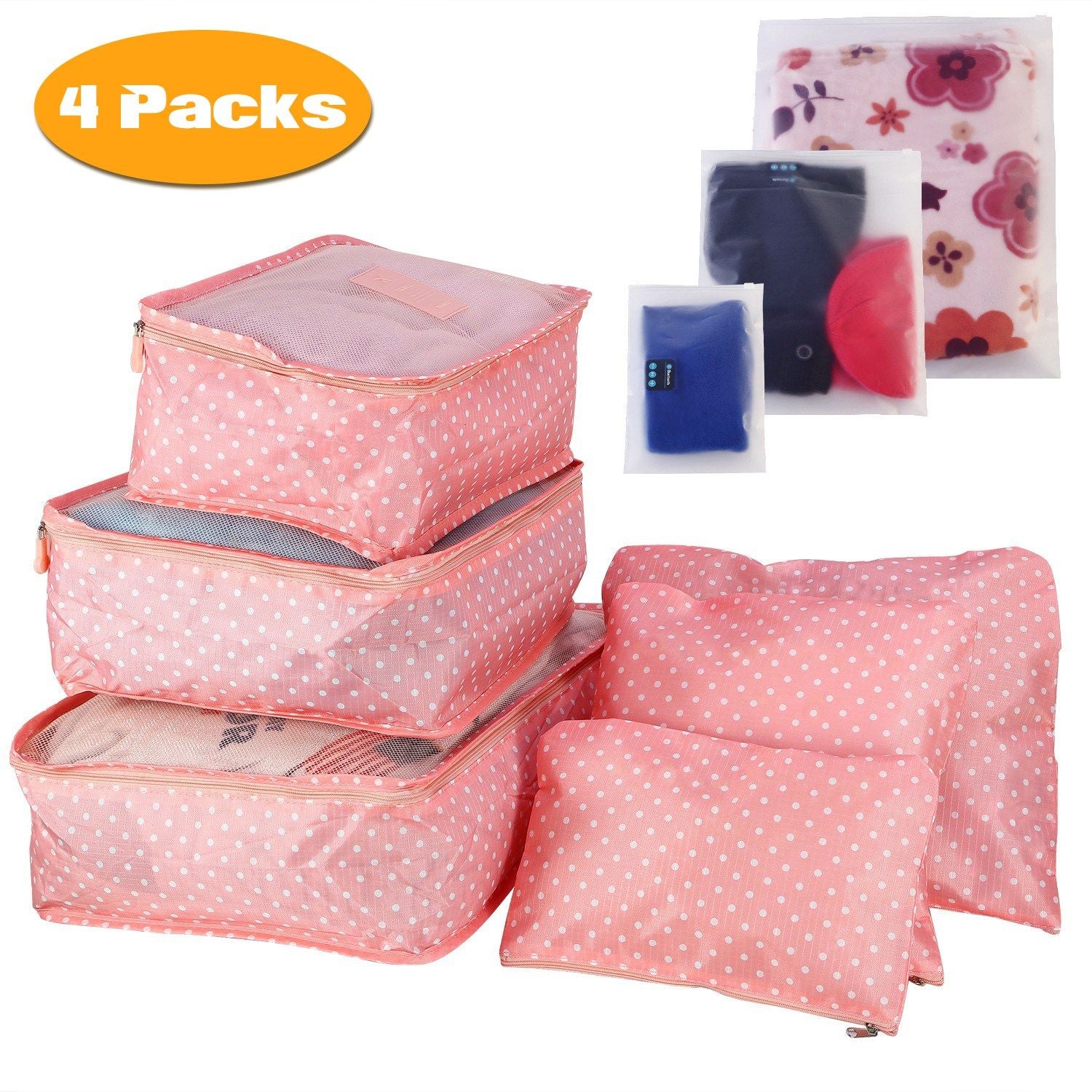 9Pcs/Set Clothes Storage Bags Water-Resistant Travel Luggage Organizer Clothing Packing Cubes for Blouse Hosiery Stocking Underwear