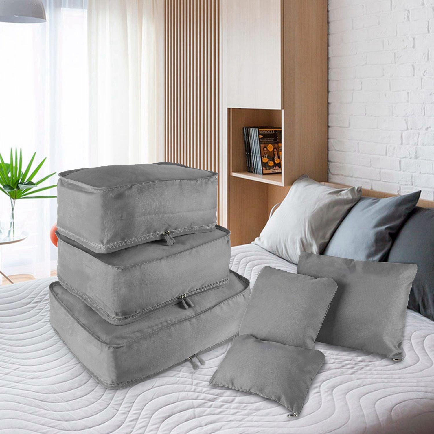 9Pcs/Set Clothes Storage Bags Water-Resistant Travel Luggage Organizer Clothing Packing Cubes for Blouse Hosiery Stocking Underwear