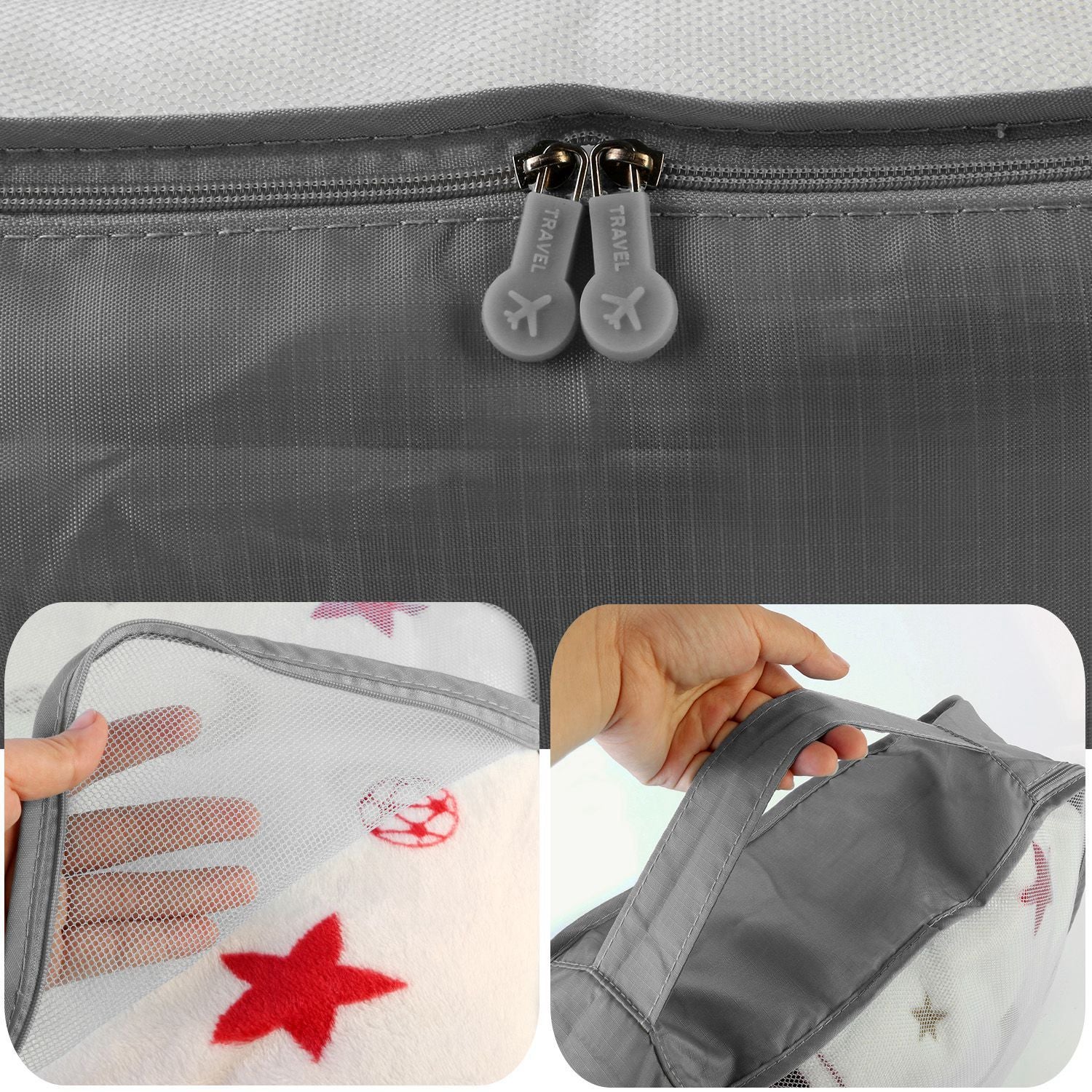 9Pcs/Set Clothes Storage Bags Water-Resistant Travel Luggage Organizer Clothing Packing Cubes for Blouse Hosiery Stocking Underwear