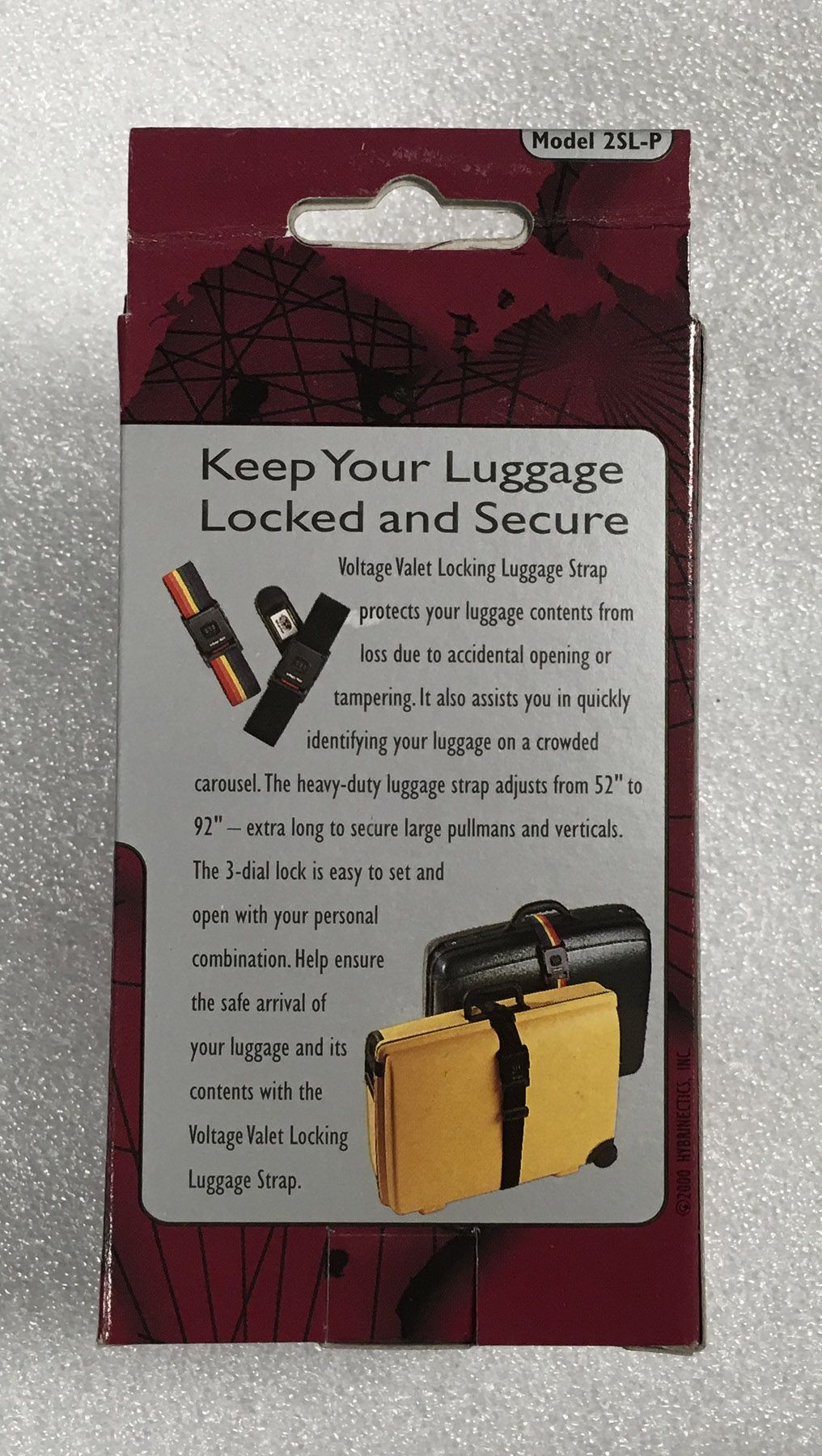 Voltage Valet Locking Luggage Strap with 3-Digit Combination